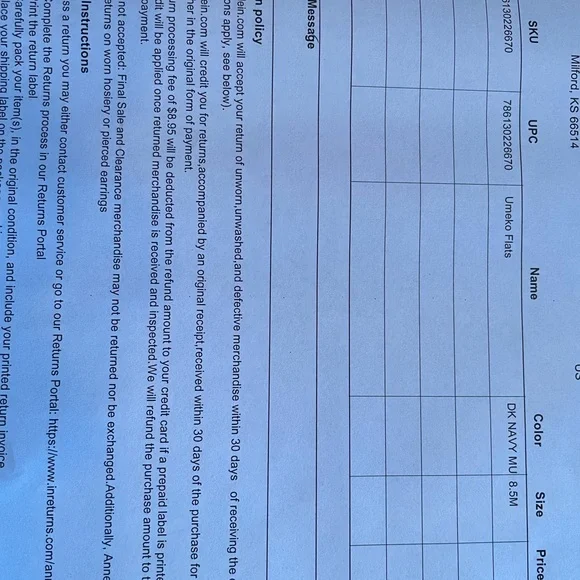 Anne Klein Navy Blue Flats with Silver Accent - Picture 9 of 9